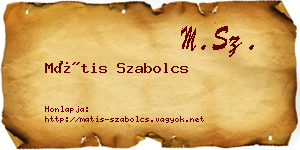 Mátis Szabolcs névjegykártya